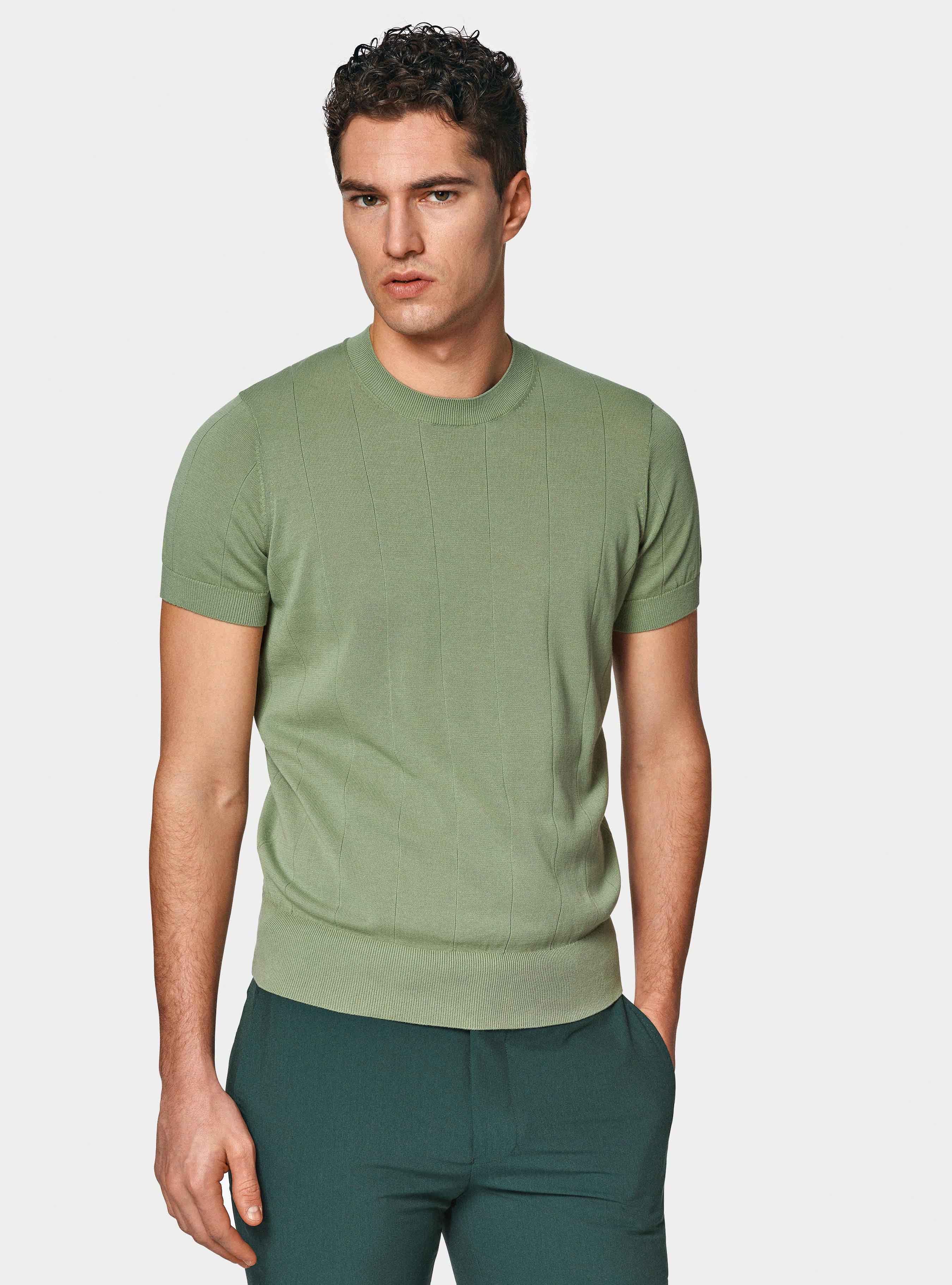 Punto liso de algod&oacute;n puro, SALVIA 0602C