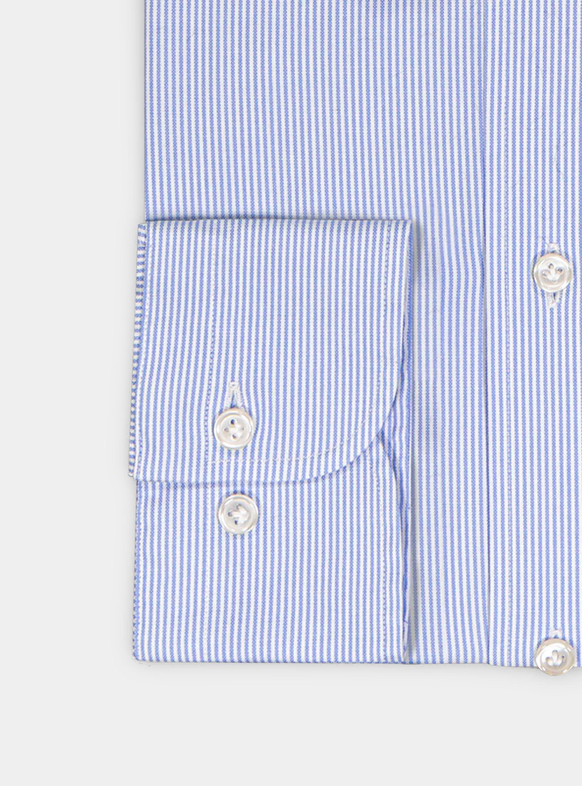 Oxford striped Custom button down collar shirt, LIGHT BLUE