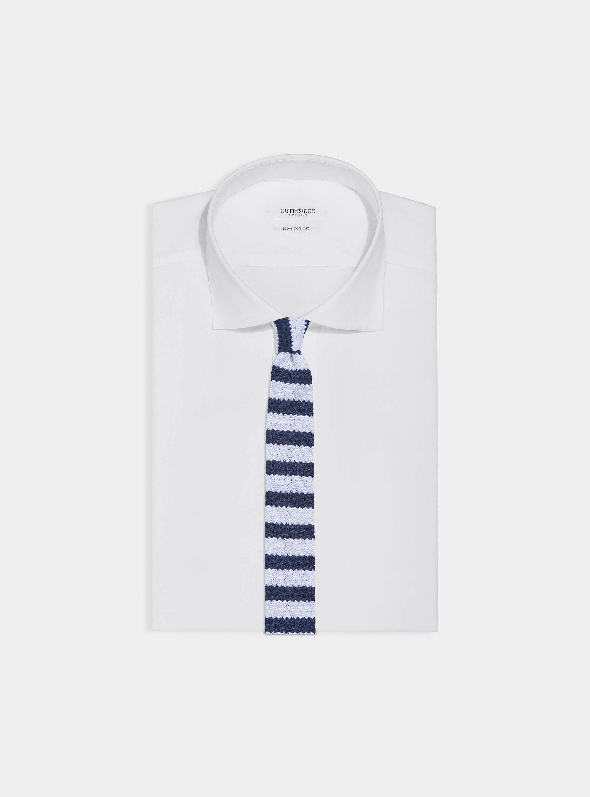 Cravatta in maglia a righe, BLU NAVY