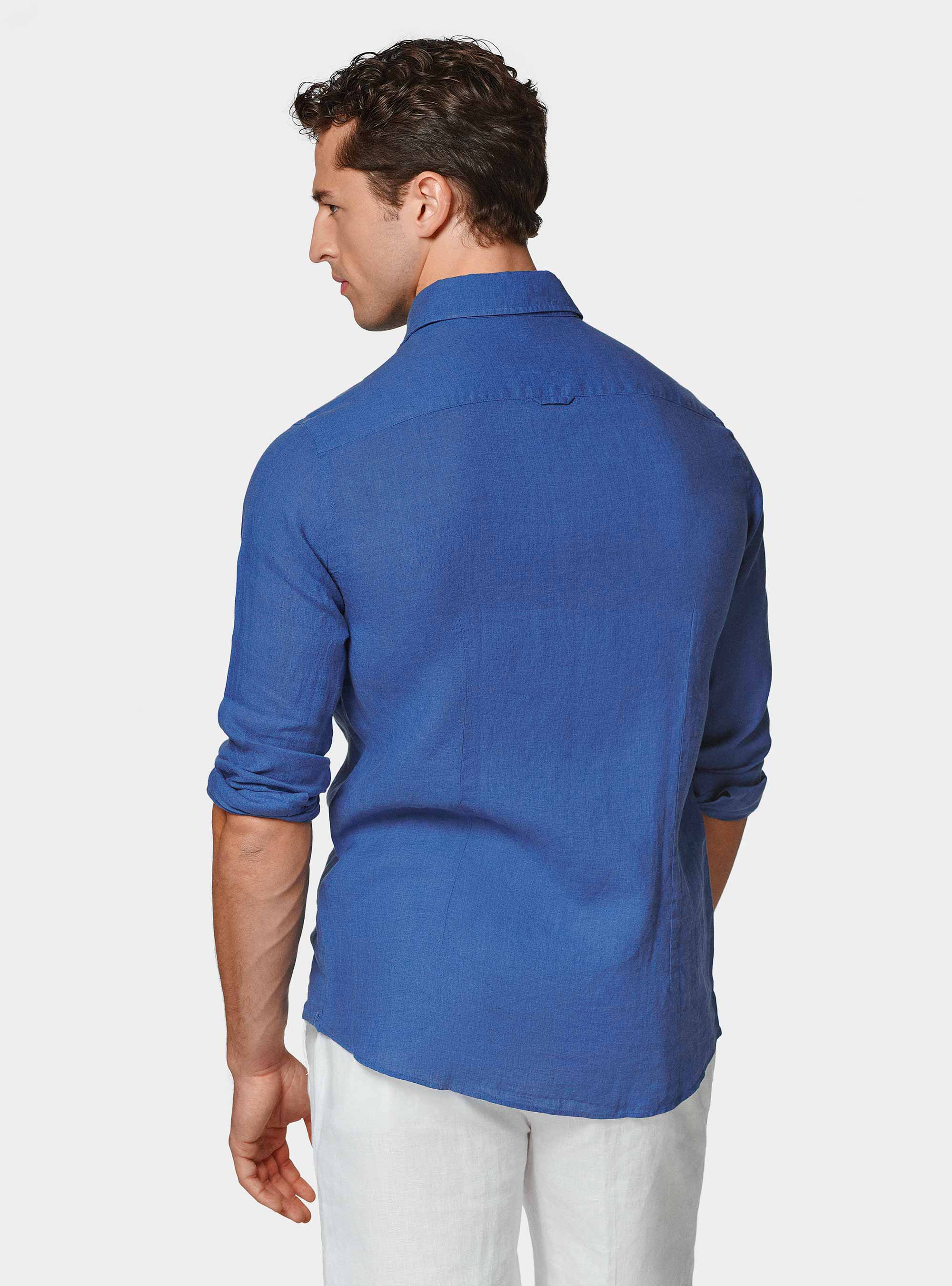 Pure linen shirt, BLUE