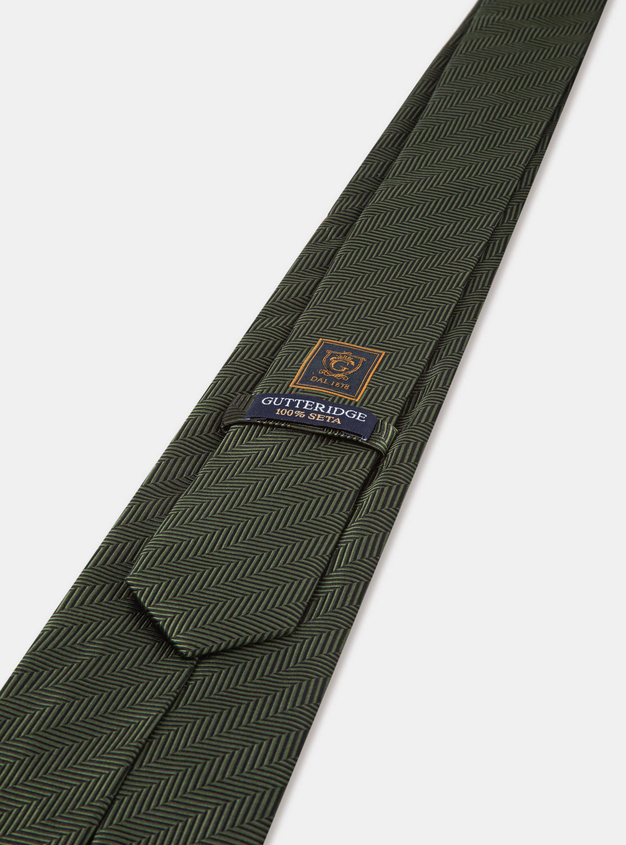 Cravatta in seta herringbone, MILITARE 0609C