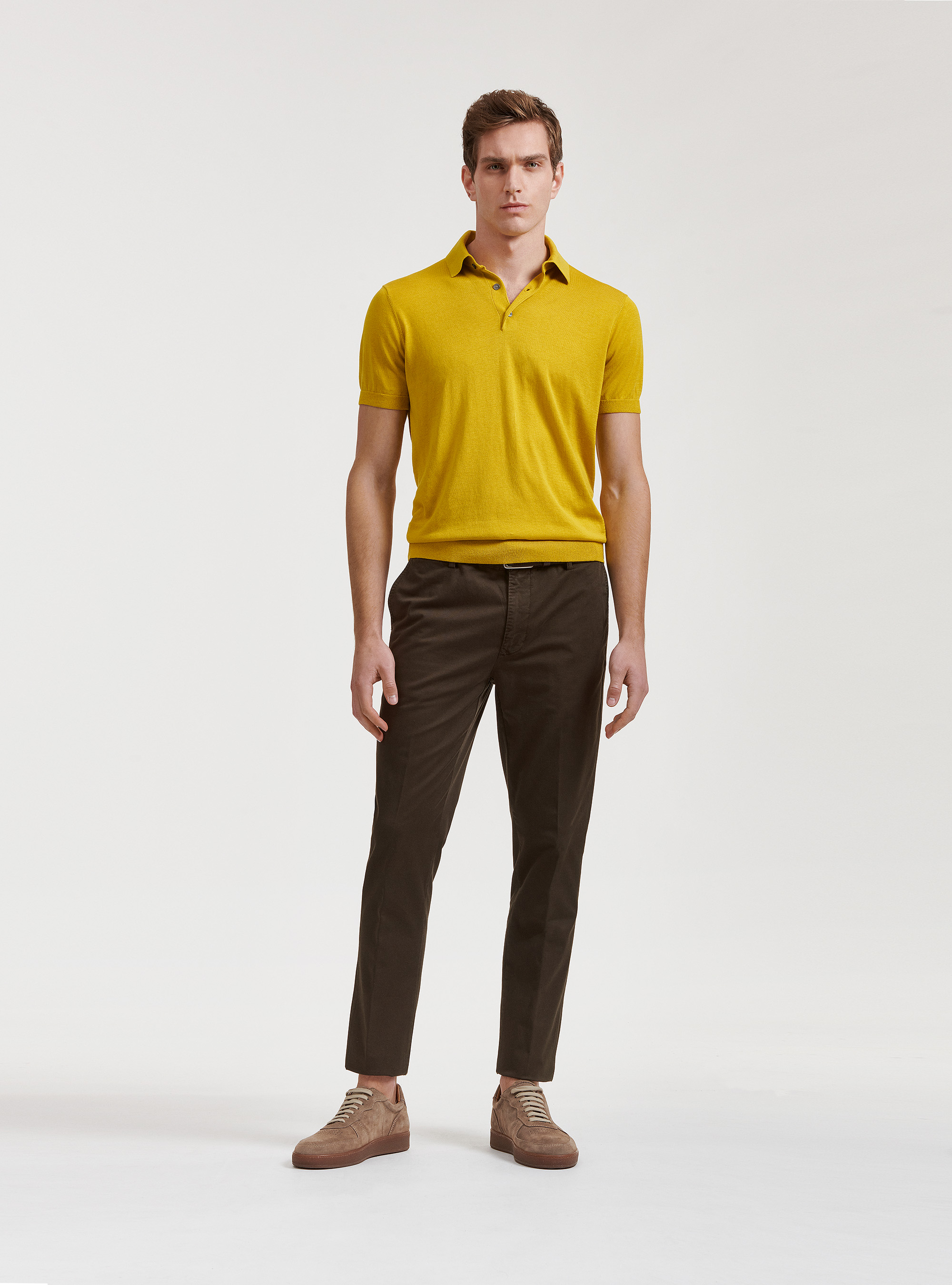 Polo en coton et soie, 0711C OCRA