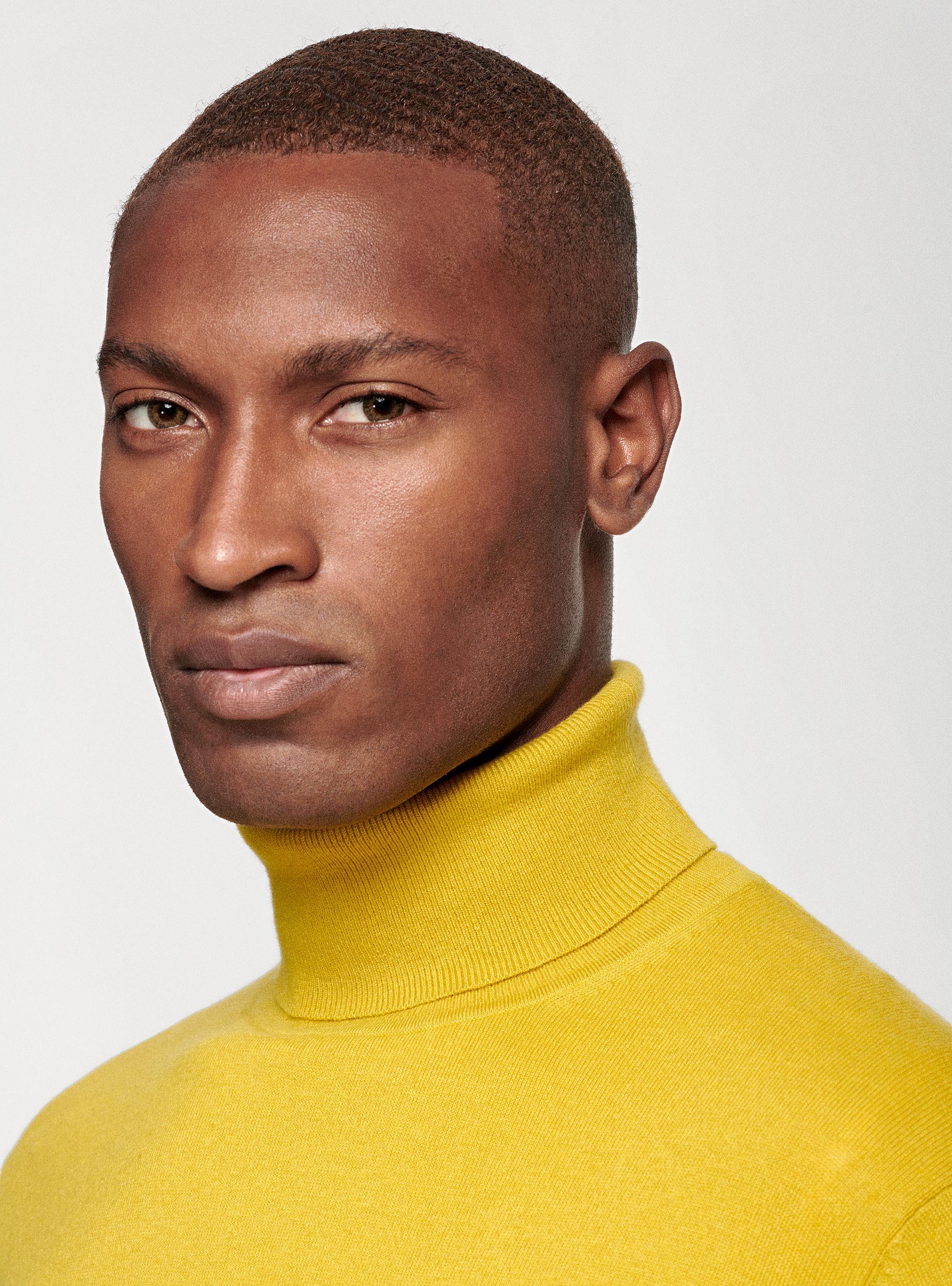 Silk and cashmere cotton turtleneck, 0711C OCRA