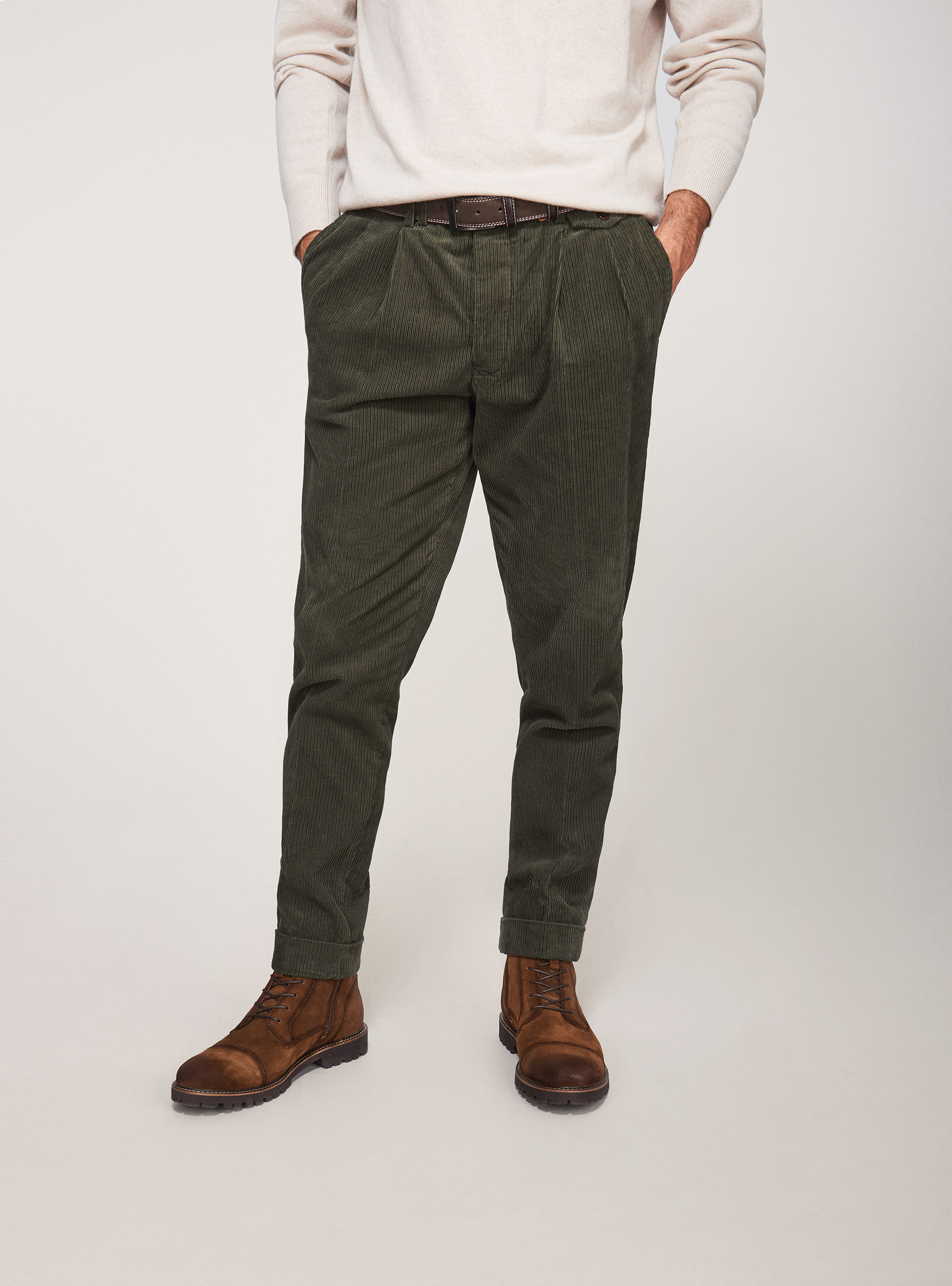 Pantaloni in velluto rigato