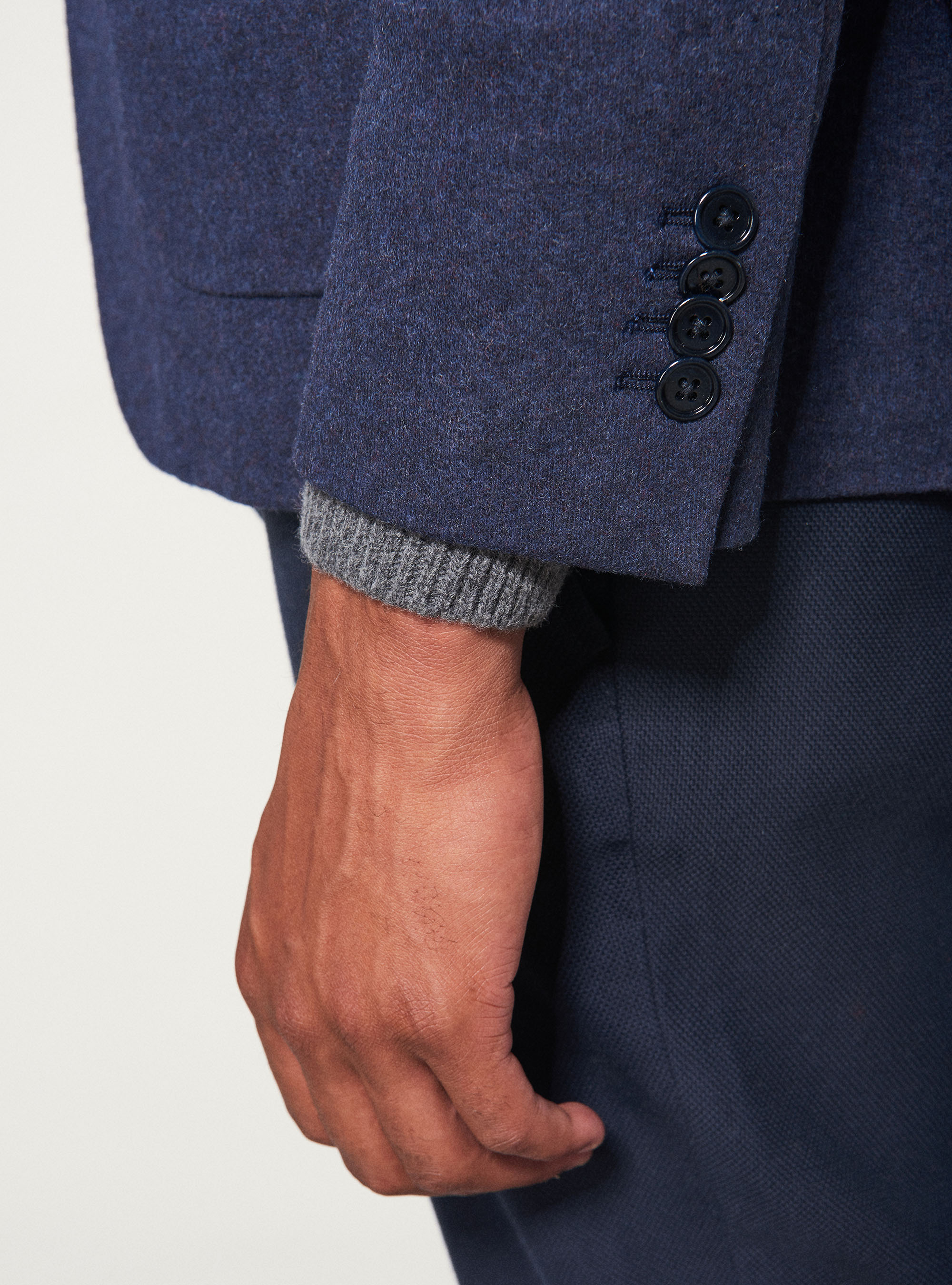 Giacca in lana sfoderata, BLU NAVY