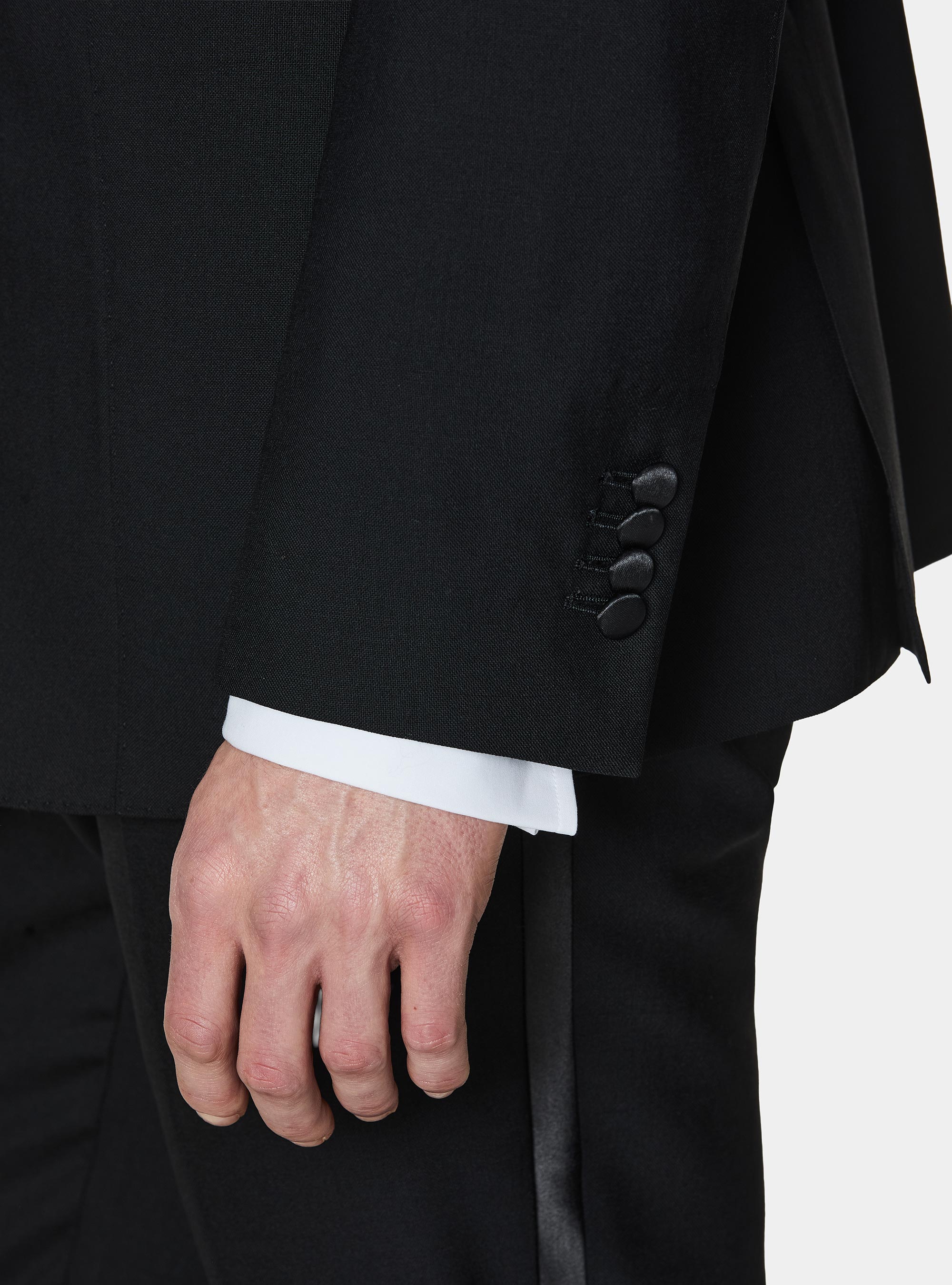 Vitale Barberis Canonico wool tuxedo blazer, BLACK