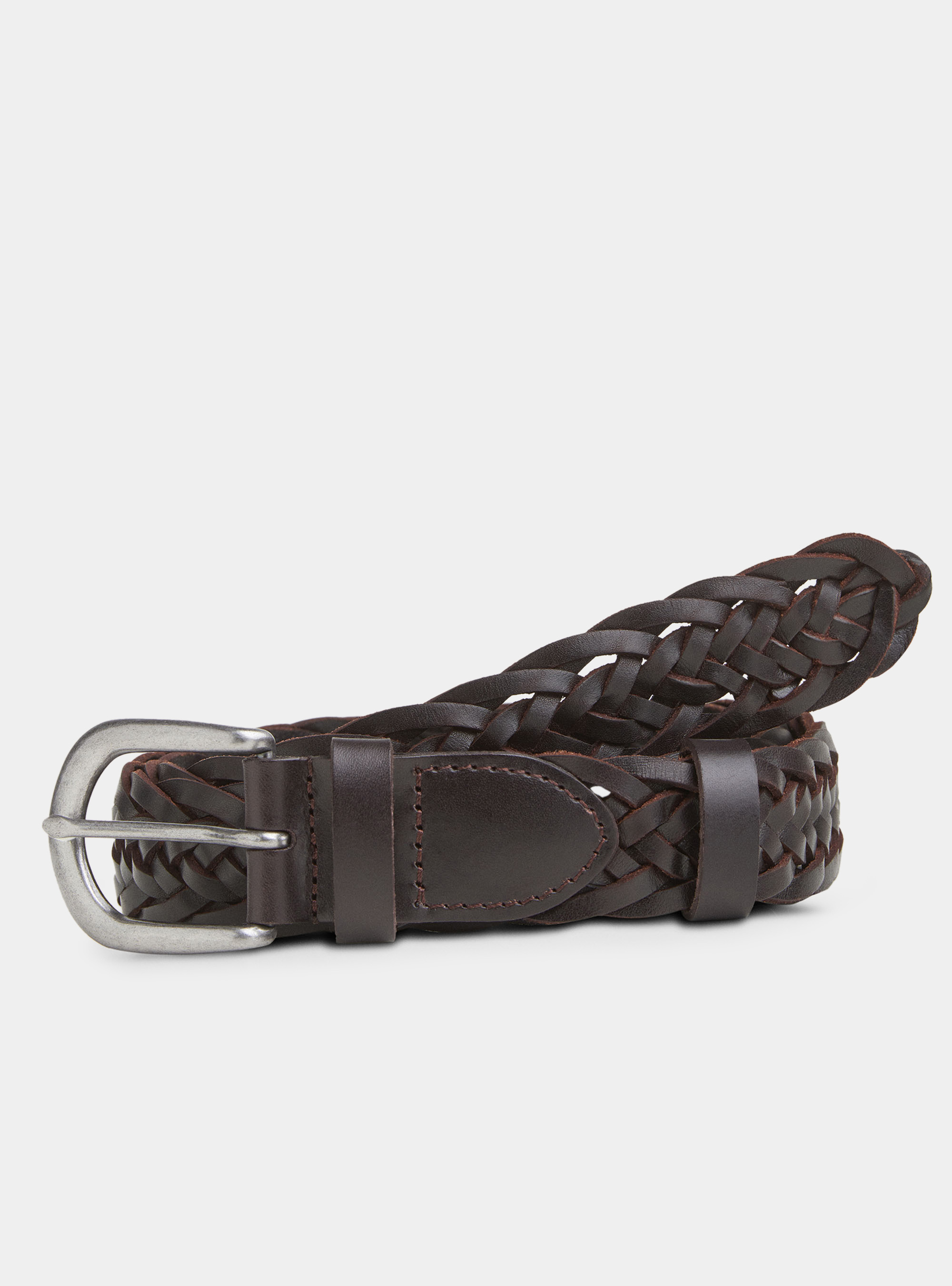 Cintura a treccia, MARRONE