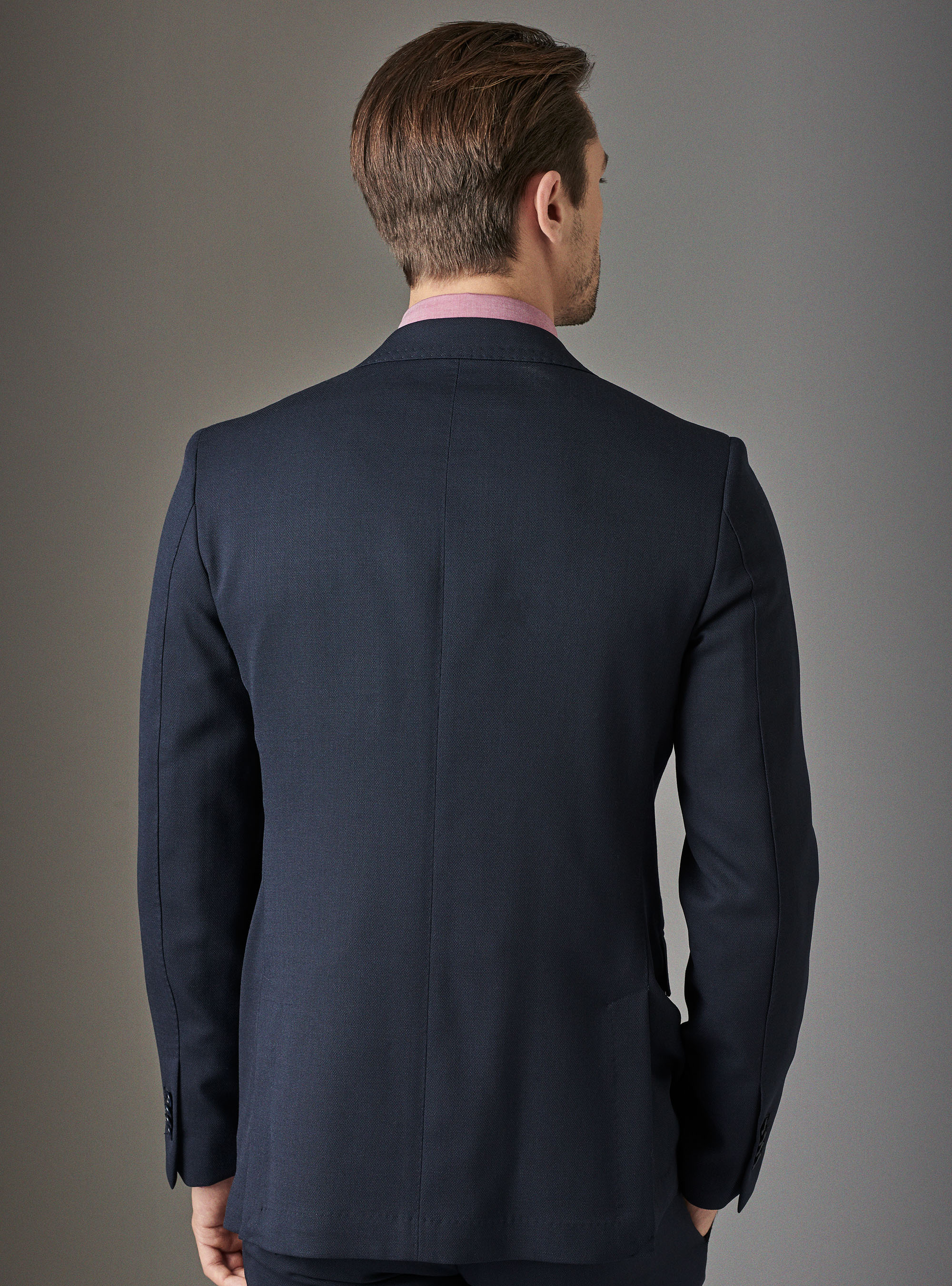 Giacca per abito micro texture, BLU NAVY