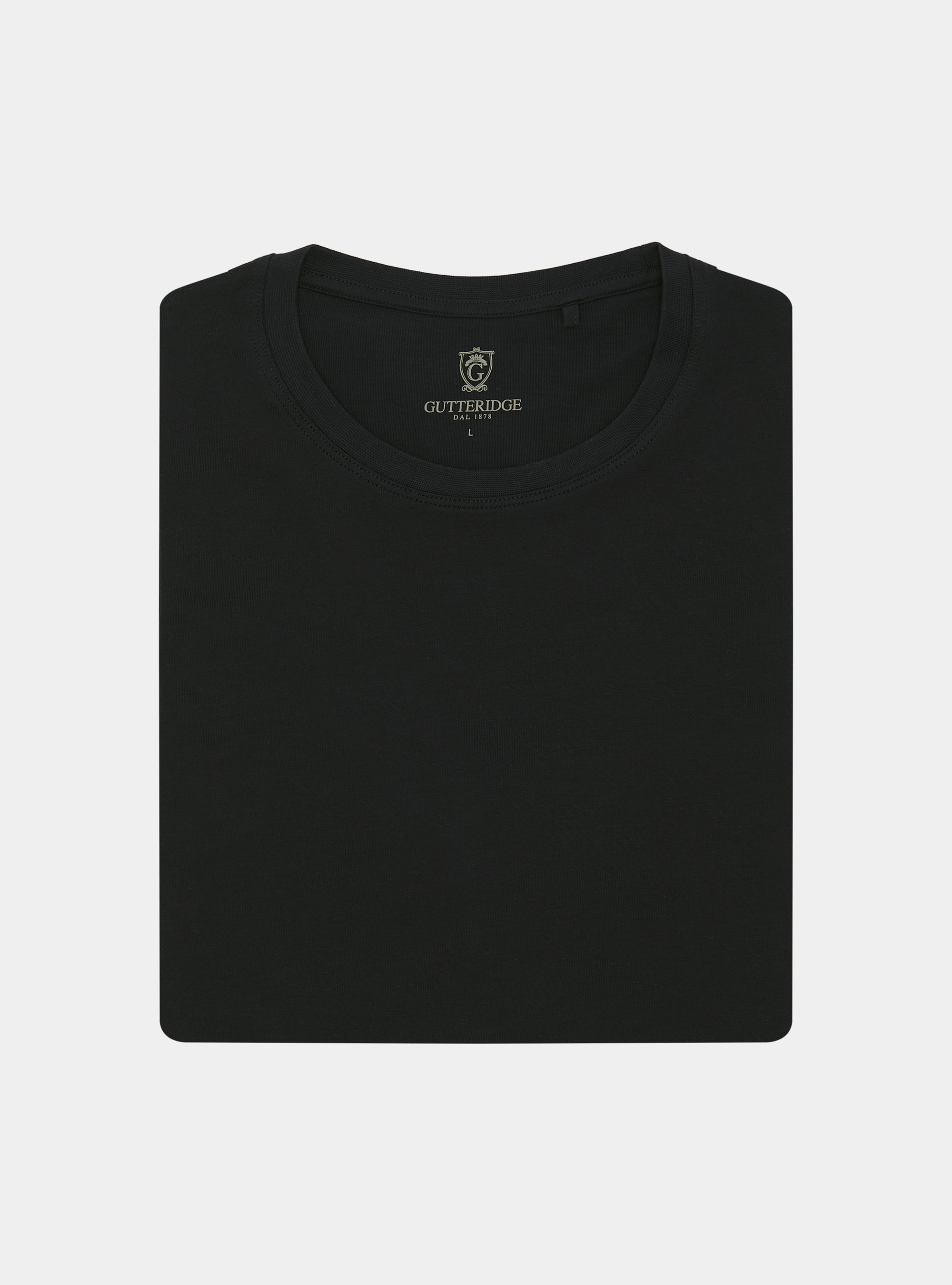 T-shirt mezza manica in cotone Supima, NERO