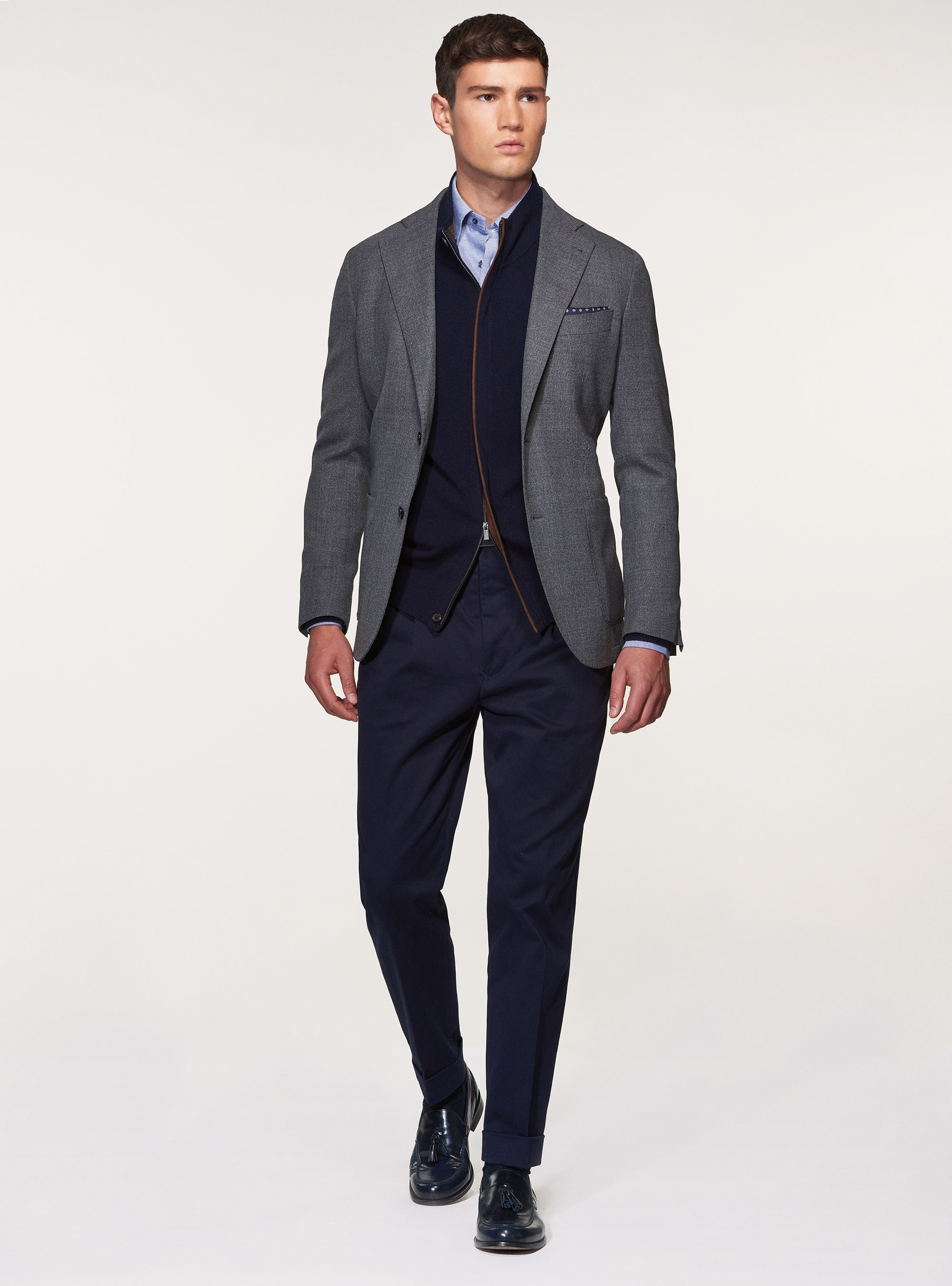 Giacca in lana stretch Reda Flexo, GRIGIO CHIARO