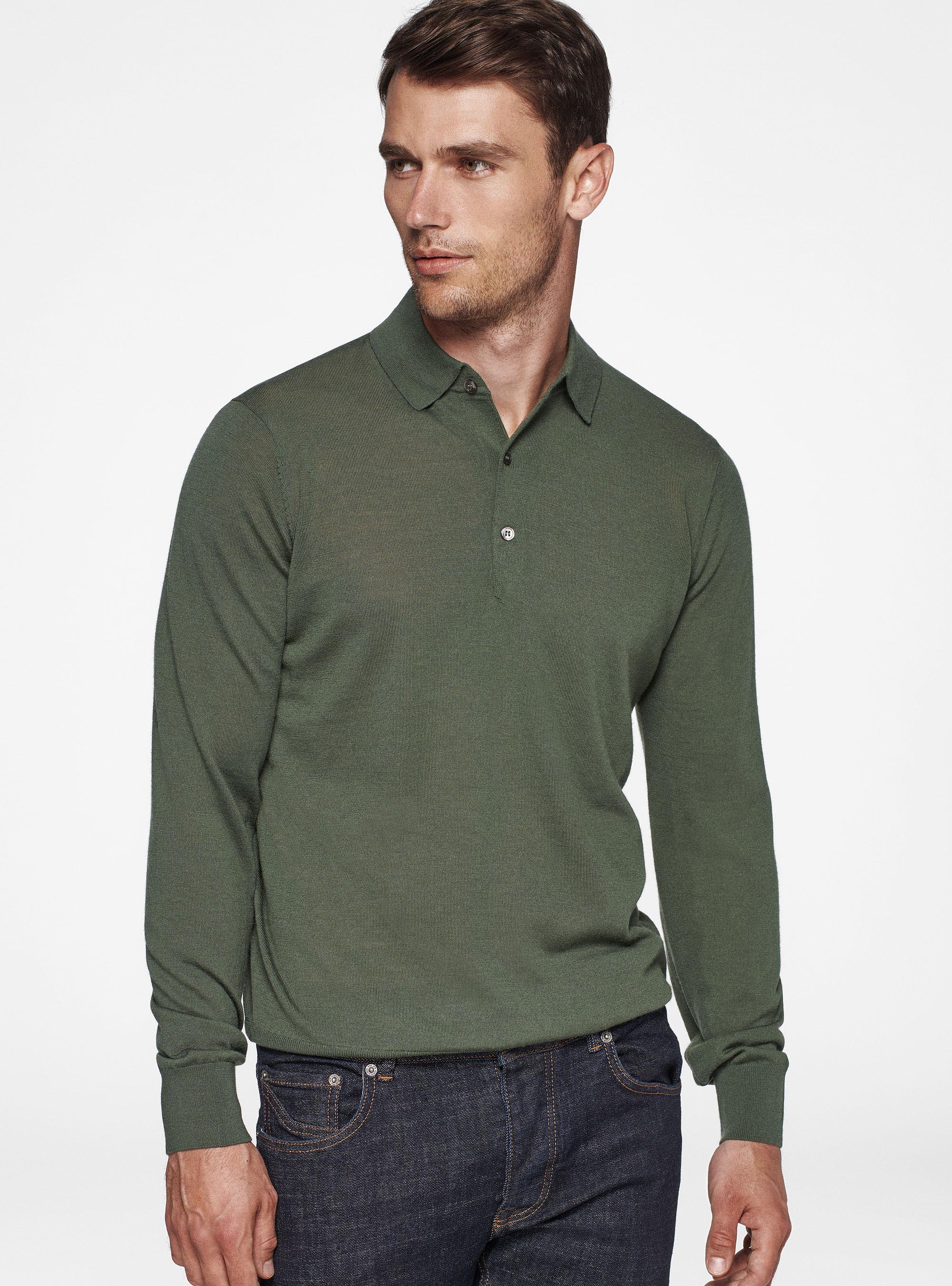 Polo de pura lana merina extrafina, MILITARE 0609C