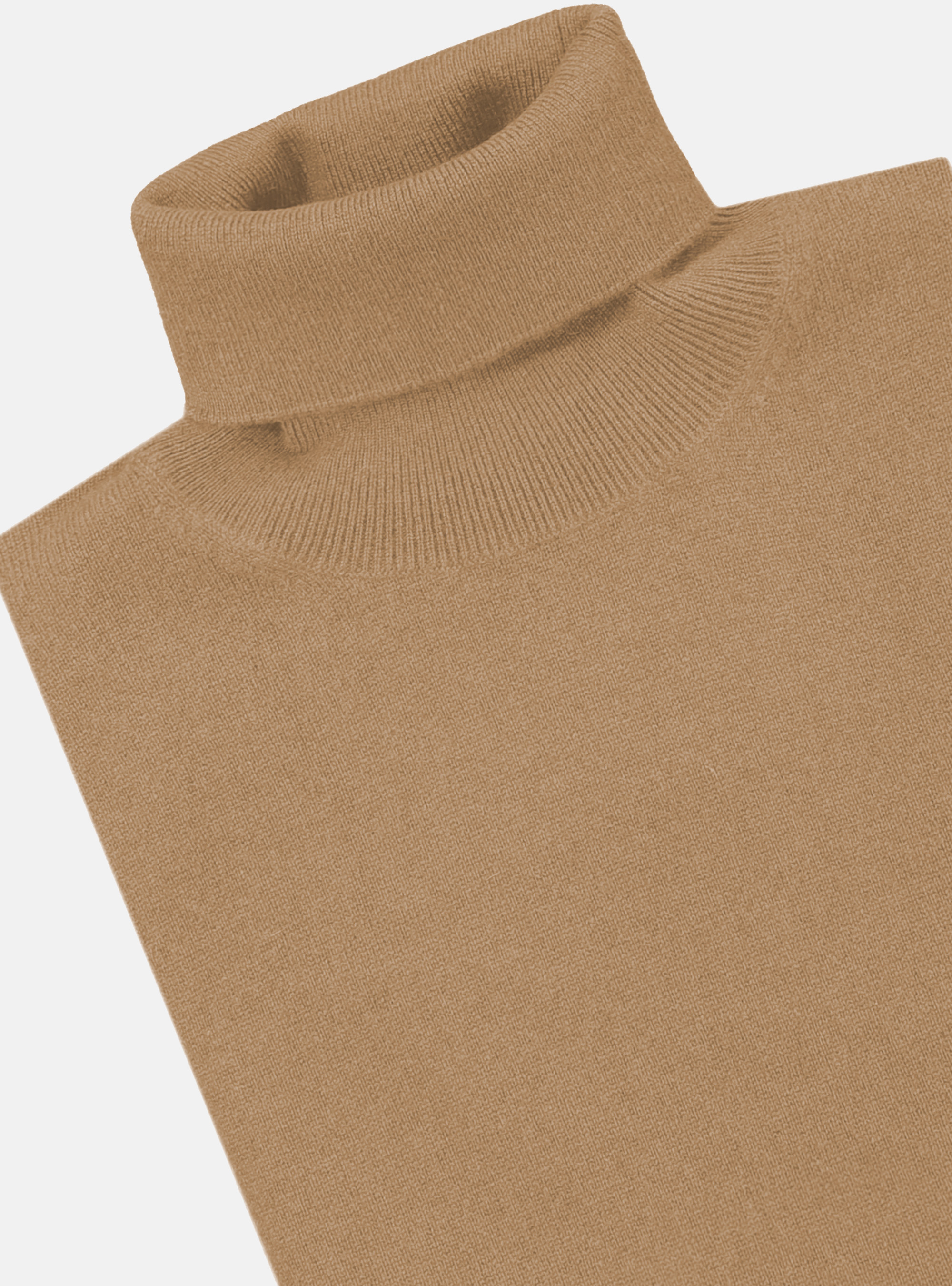 100% High neck sweater, SAND