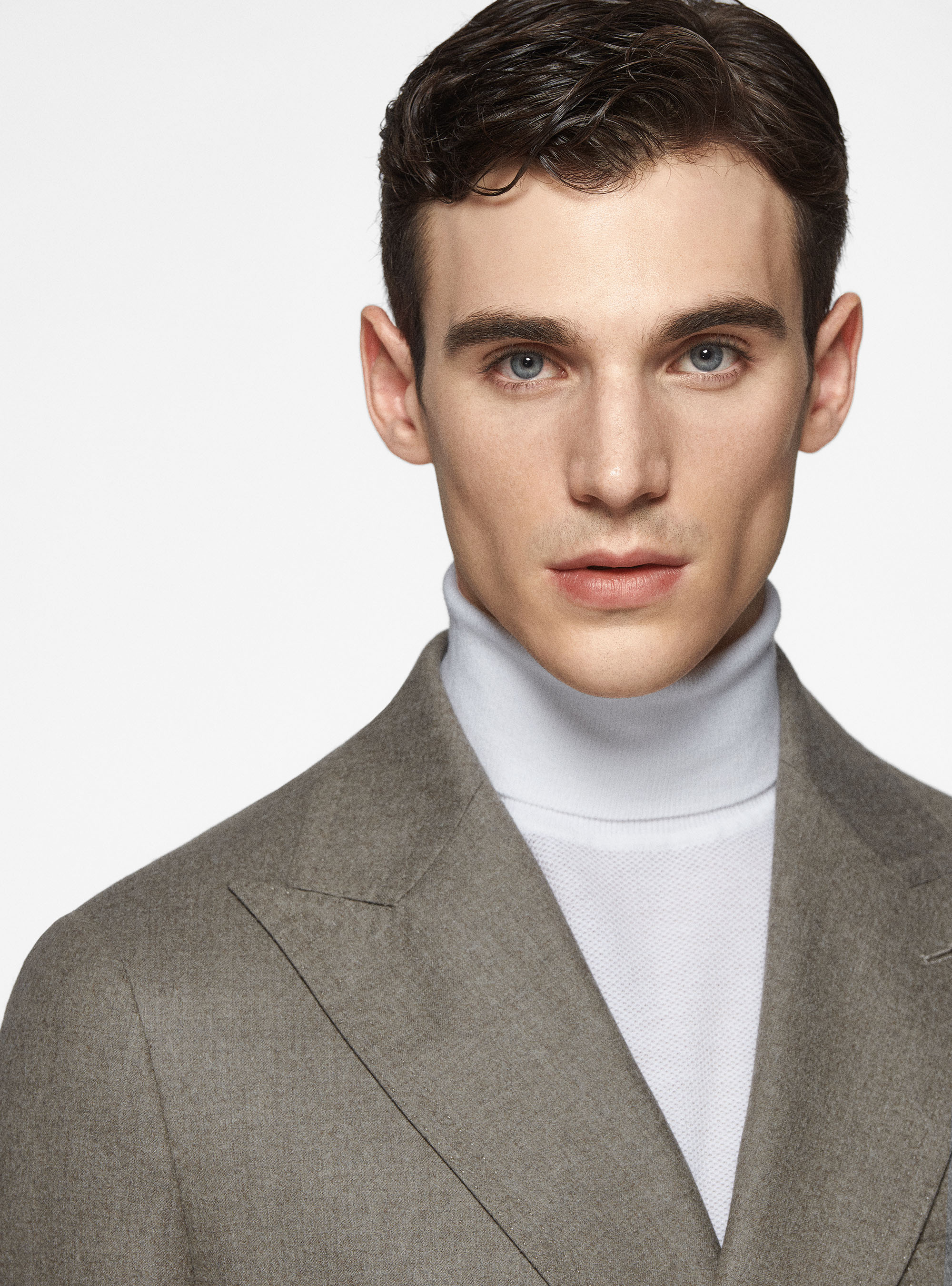 Giacca doppiopetto in flanella Vitale Barberis Canonico, SABBIA