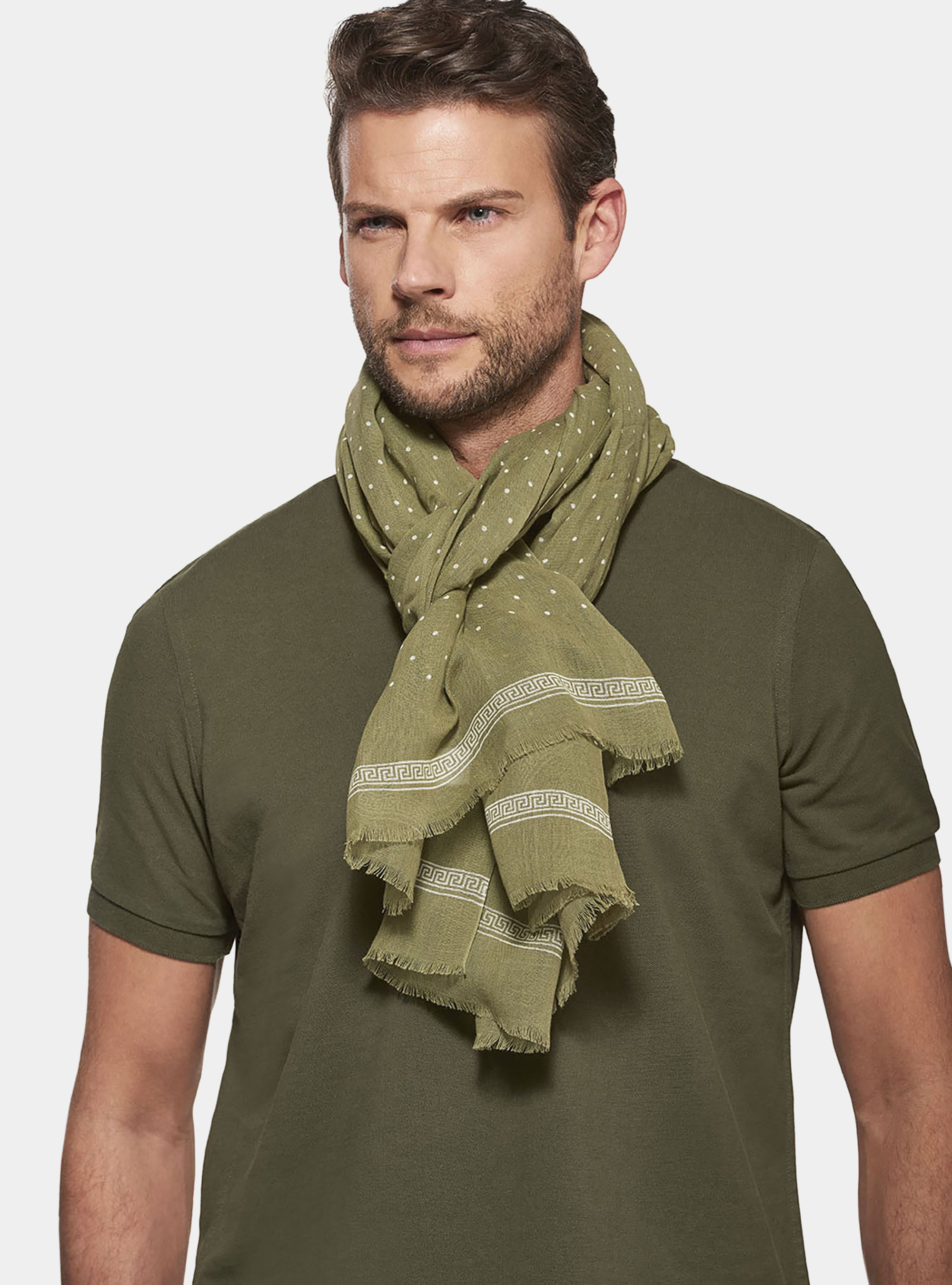 Polka dot fantasy scarf, ECRU