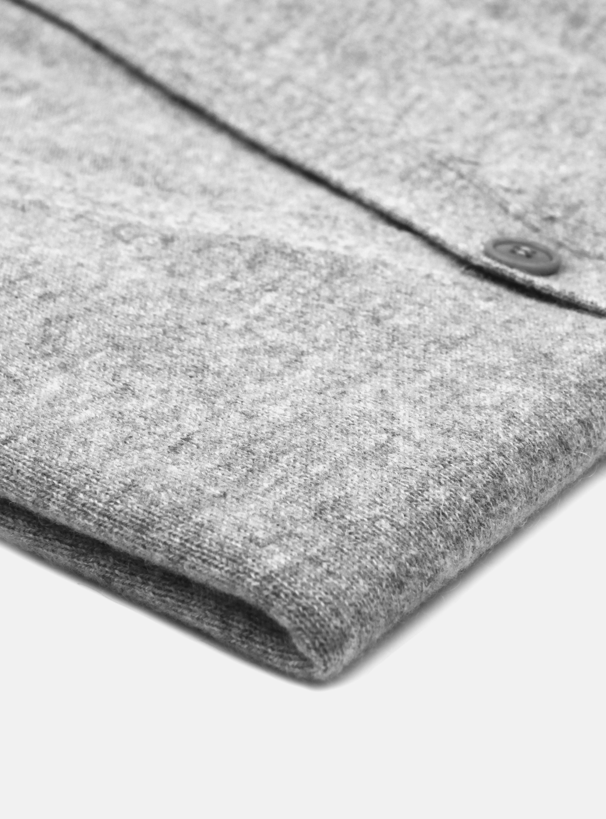 KNITTED 100% CASHMERE VEST, LIGHT GREY MELANGE