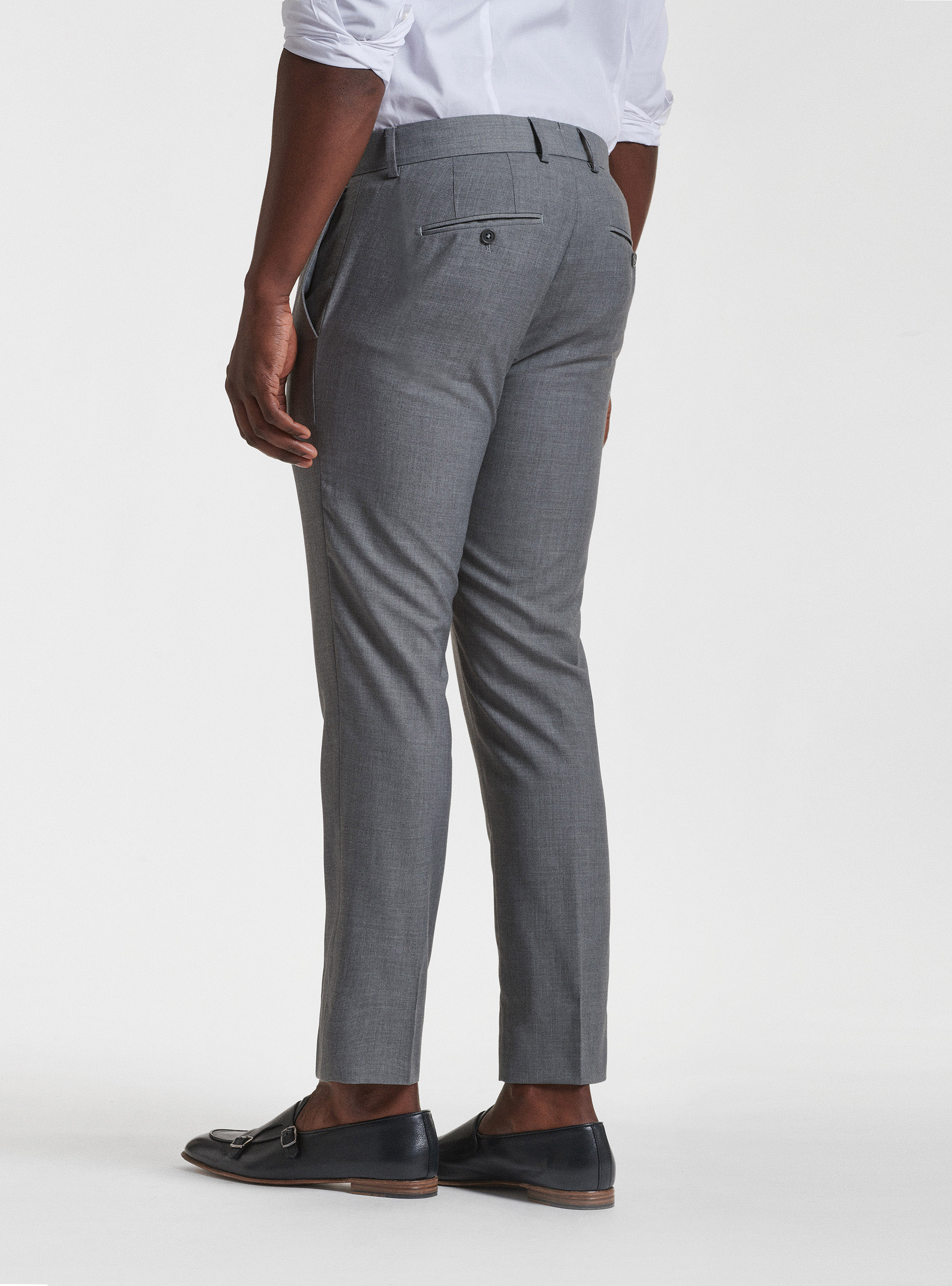 Pantaloni per abito slim fit, GRIGIO CHIARO MELANGE