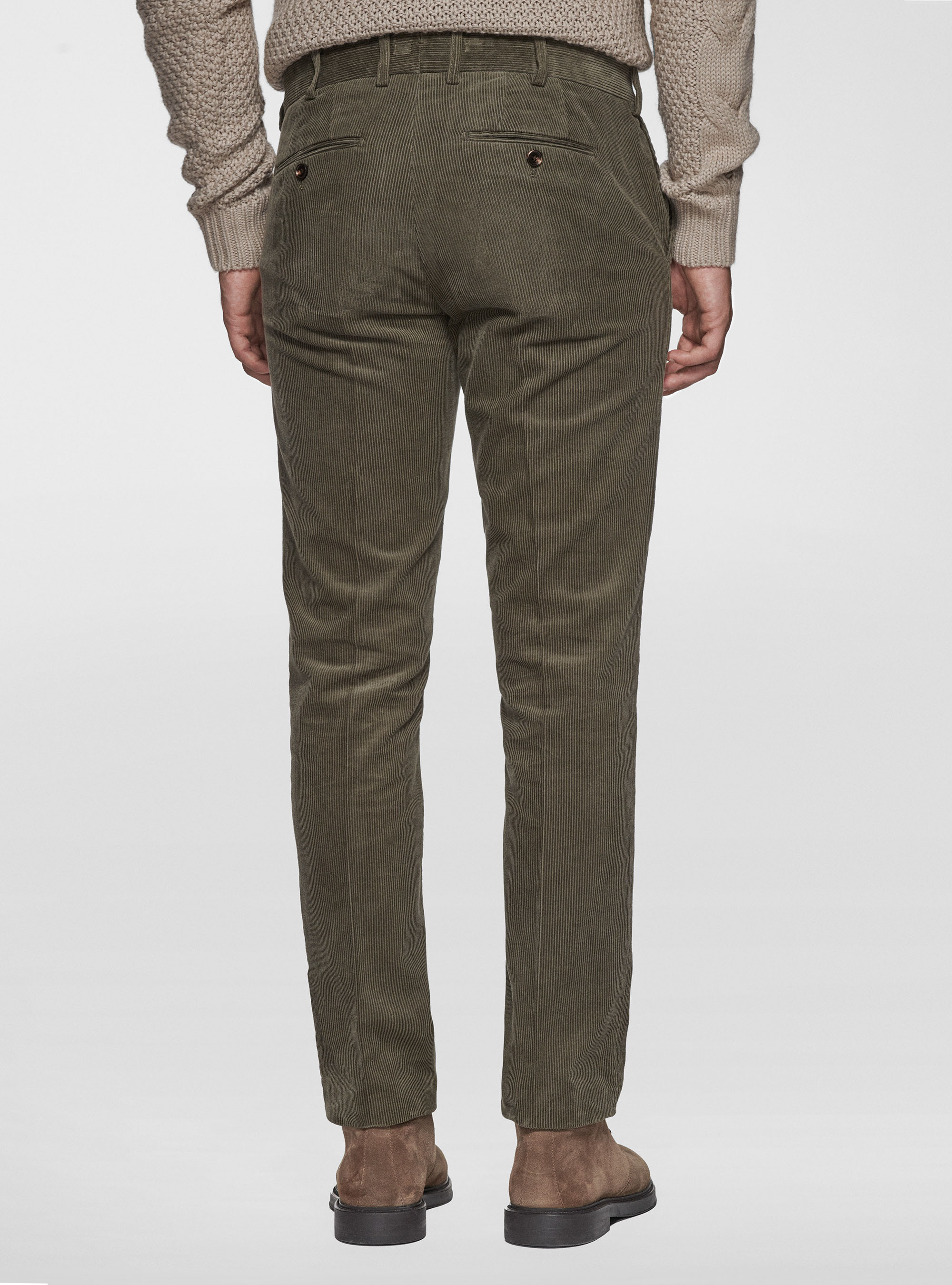 Pantaloni in velluto, VERDE