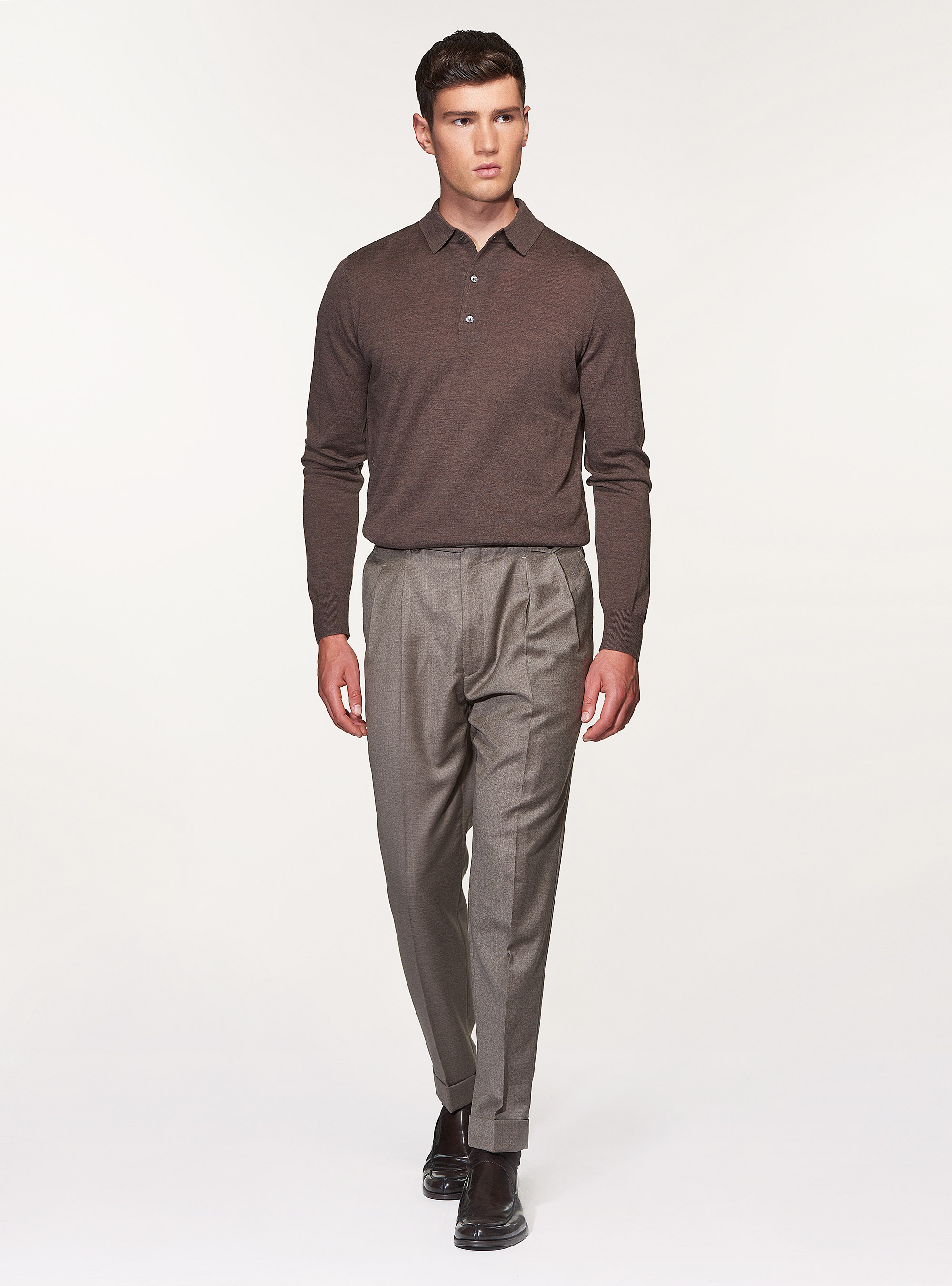 Pantaloni in pura lana superfine 110's Vitale Barberis Canonico, SABBIA