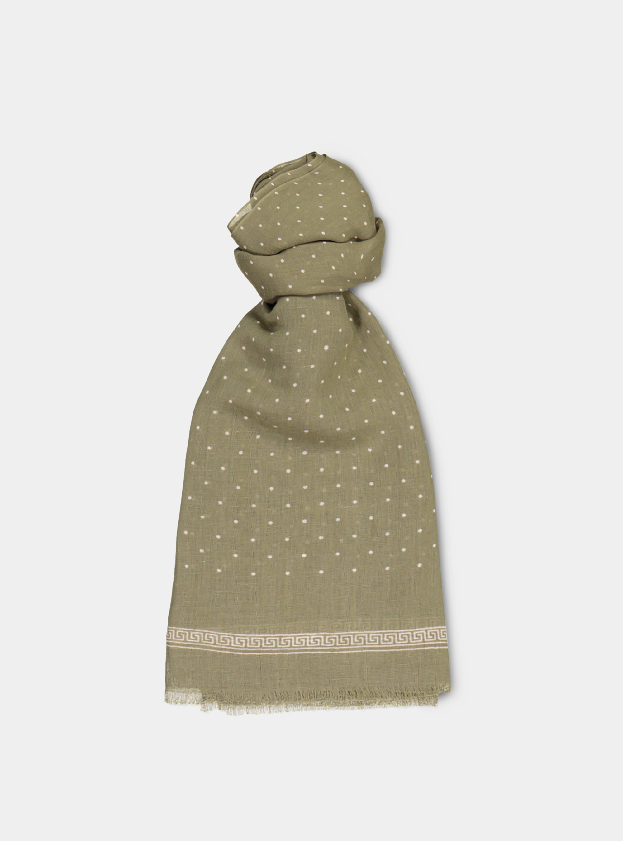 Polka dot fantasy scarf, ECRU
