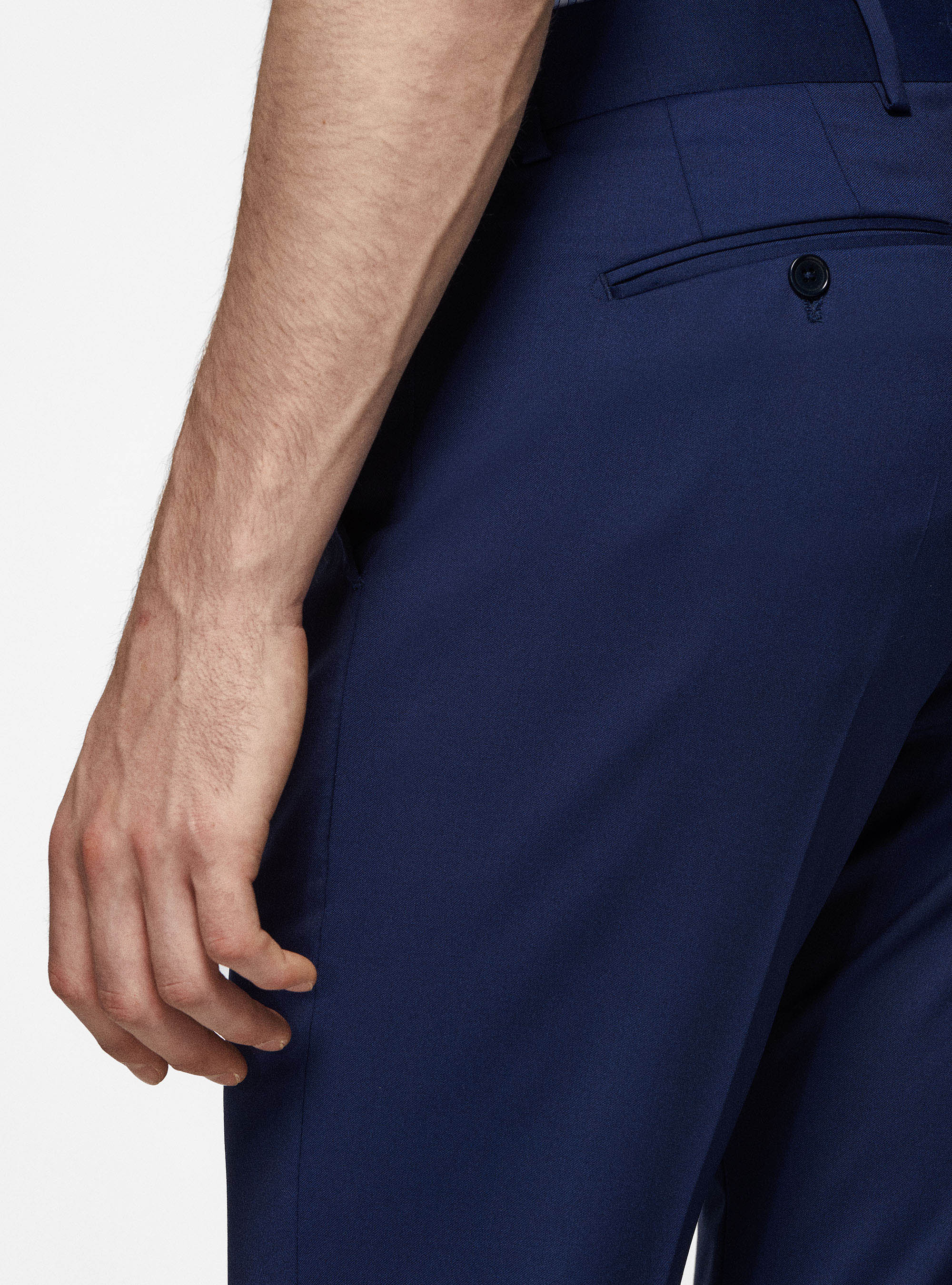 Suit trousers in pure superfine wool 110's Reda, BASALT