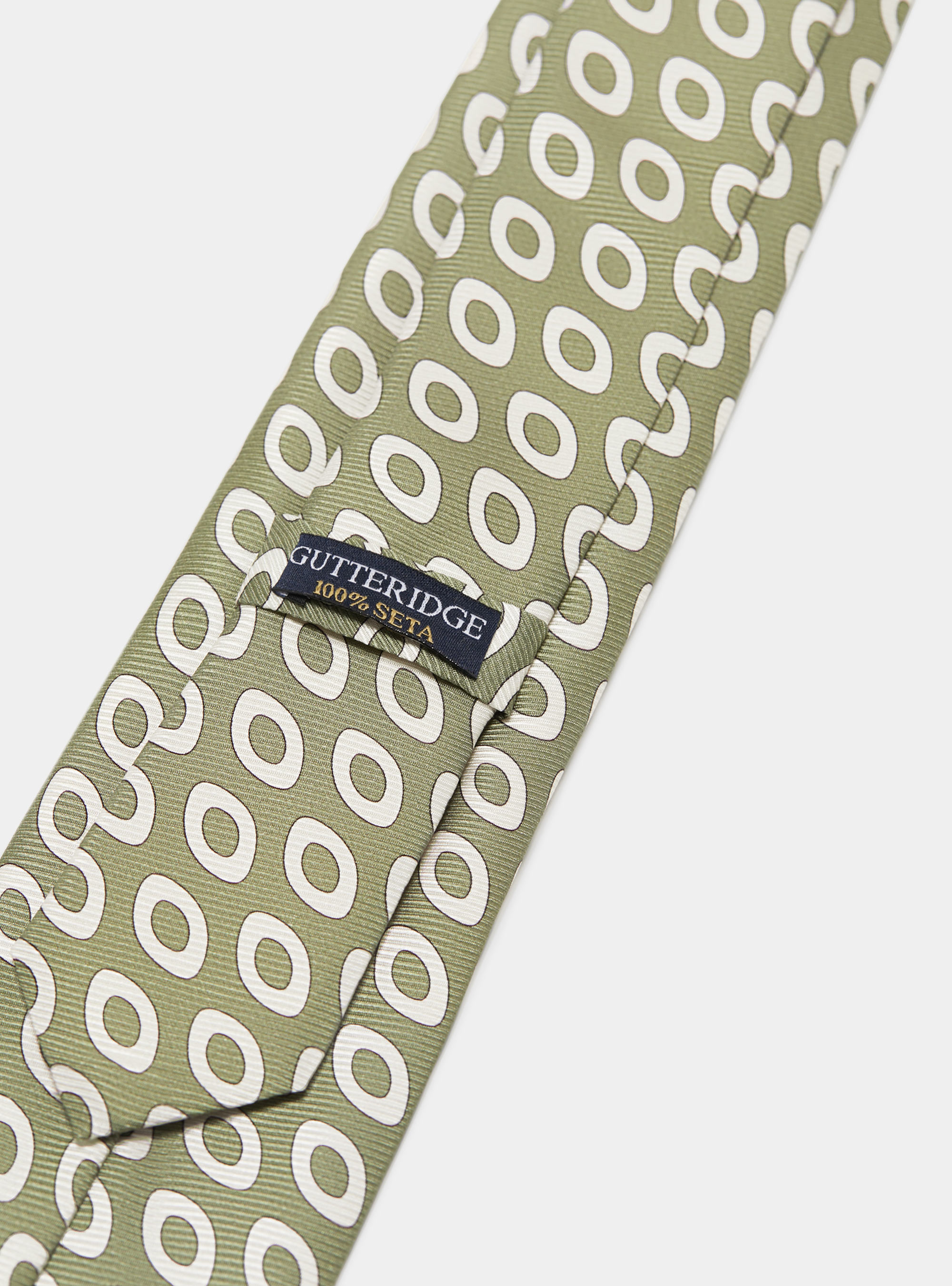 Cravatta in seta stampata, SALVIA 0602C