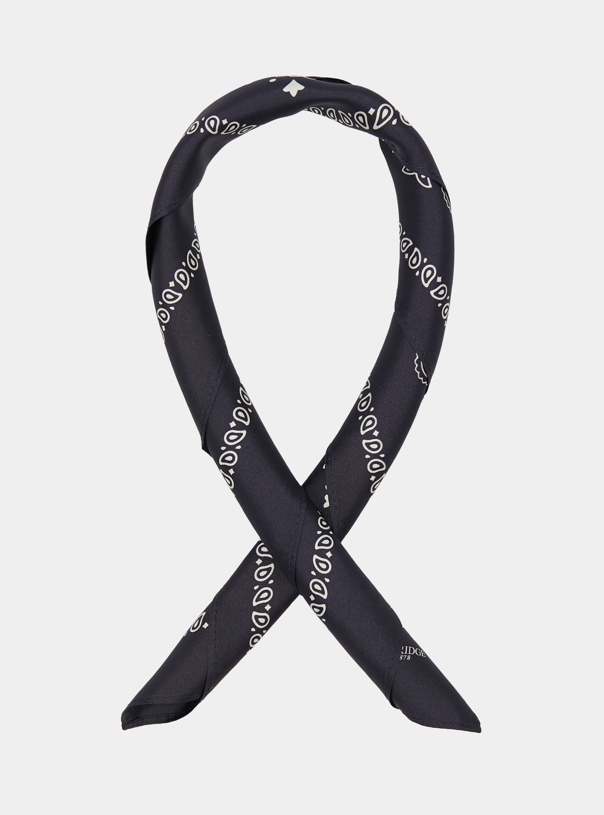 Foulard fantasia bandana stampato in seta, BLU NAVY