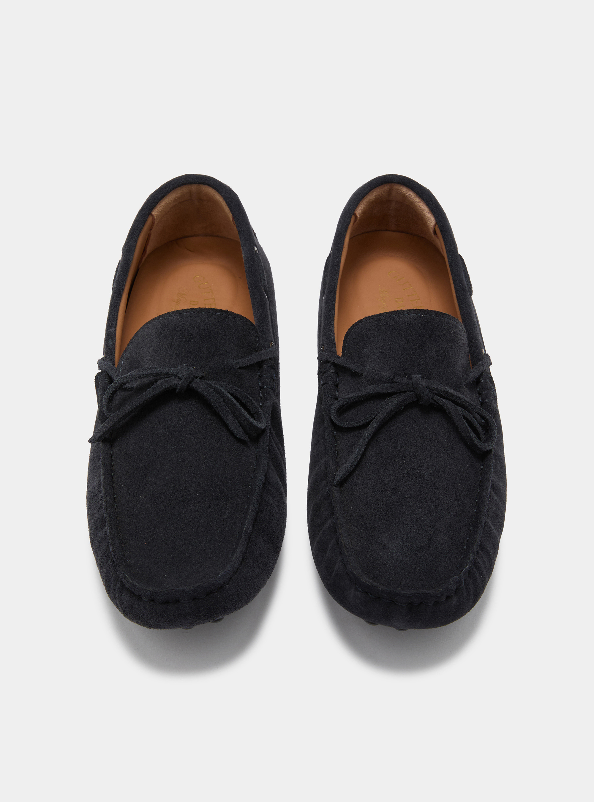 Mocassini in suede da barca, NAVY BLUE
