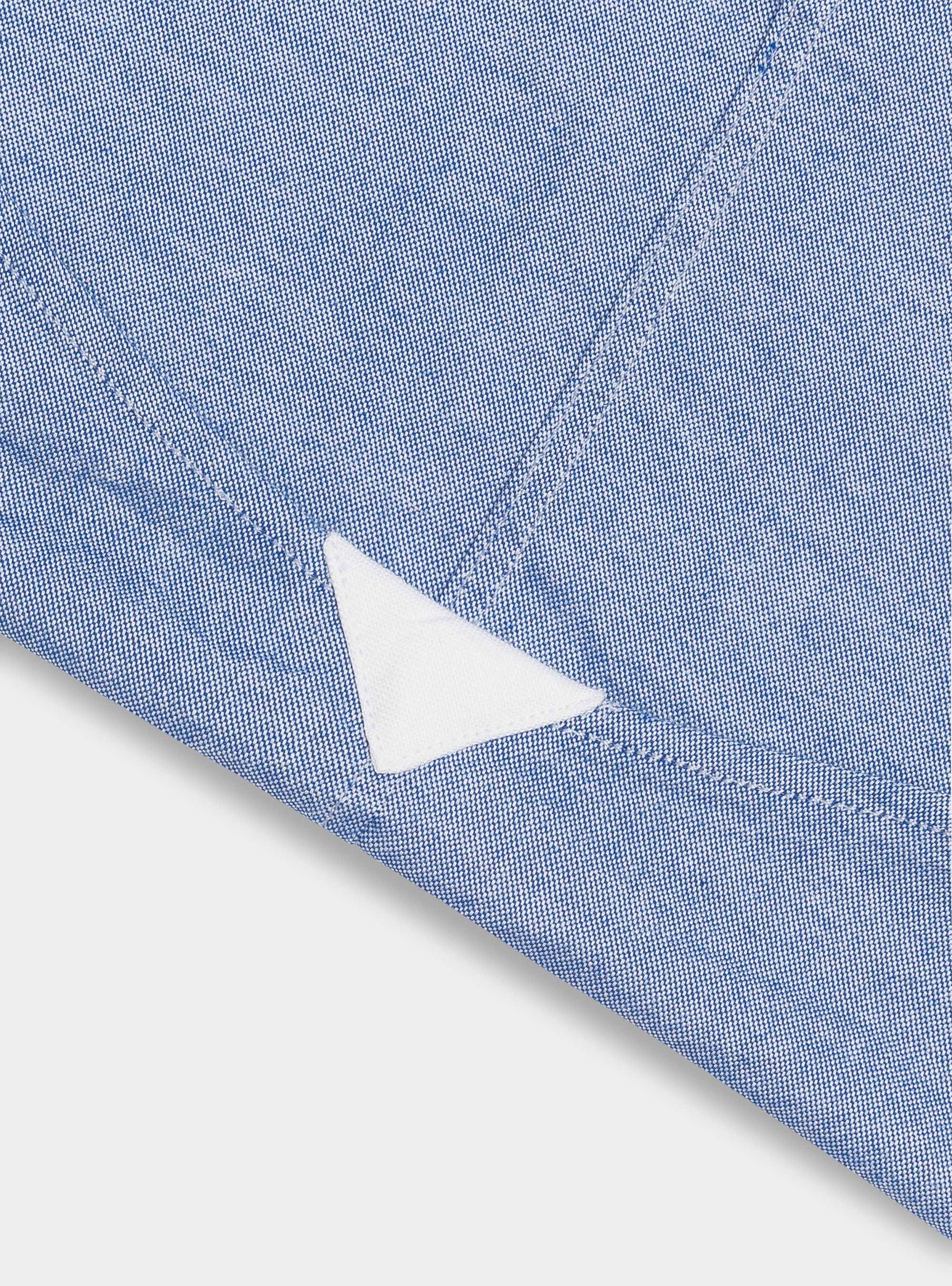 Camicia comfort fit in cotone oxford, BLU