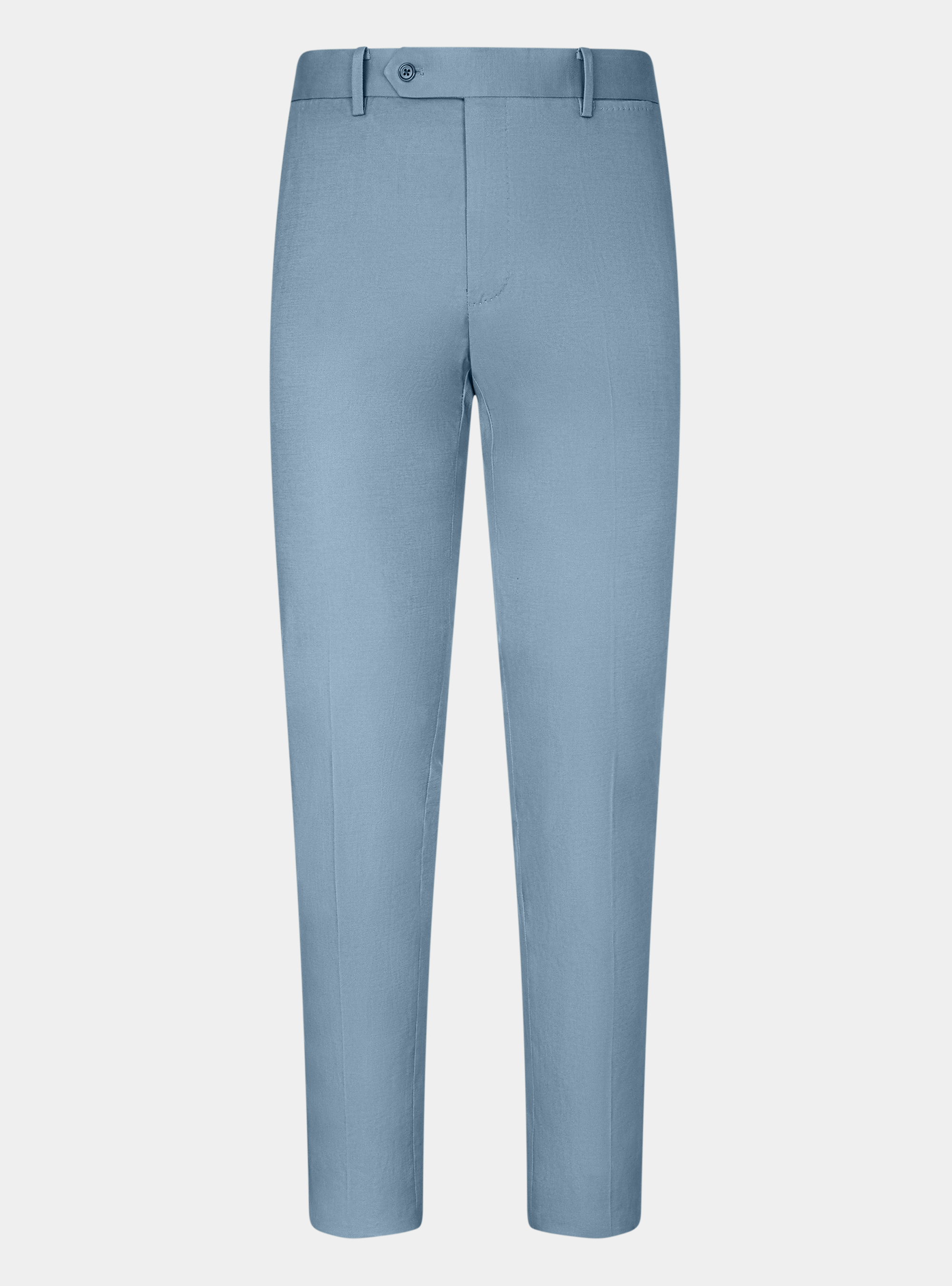Pantaloni per abito in cotone armaturato, AZZURRO