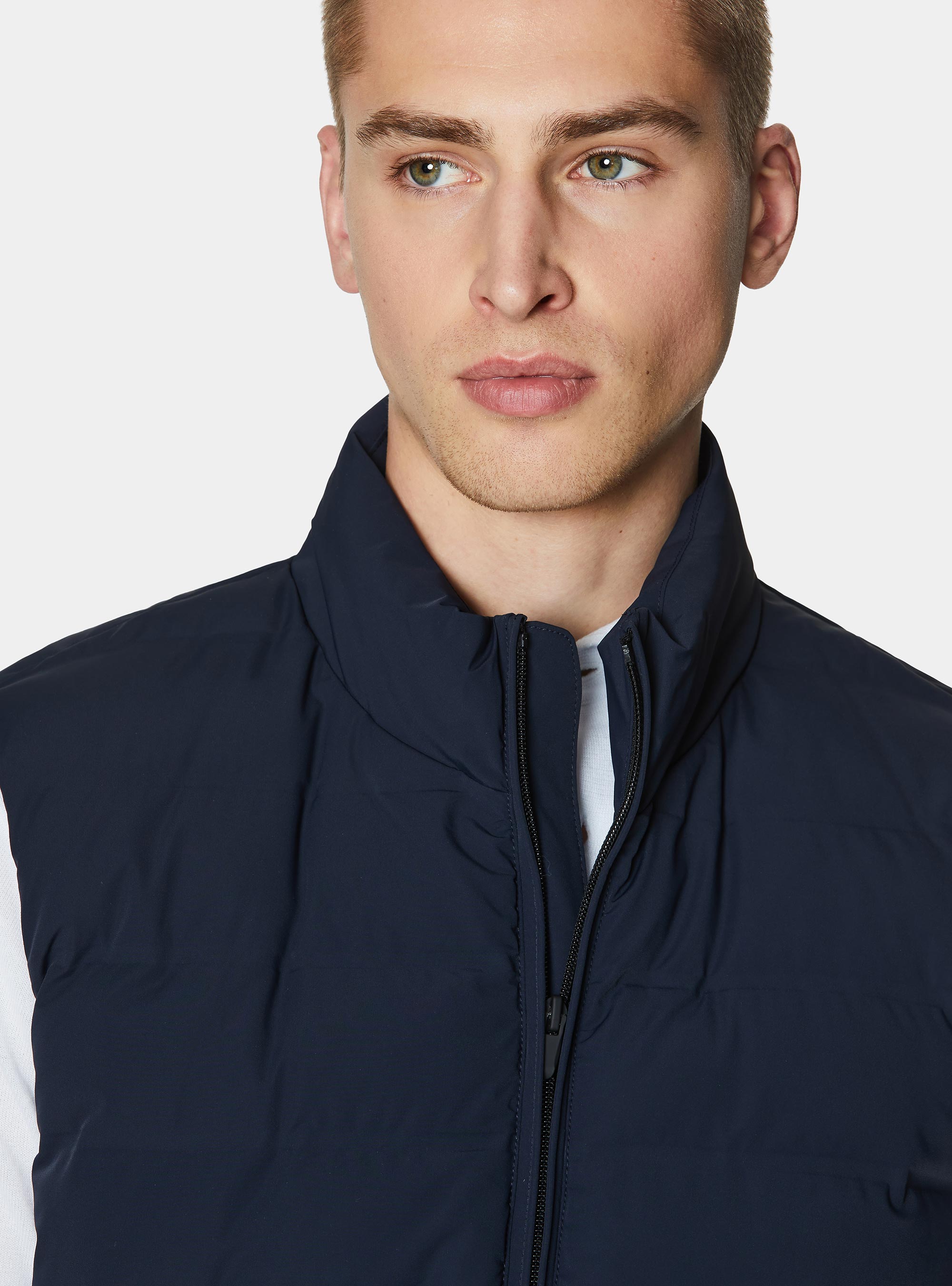 Manga acolchada, AZUL MARINO