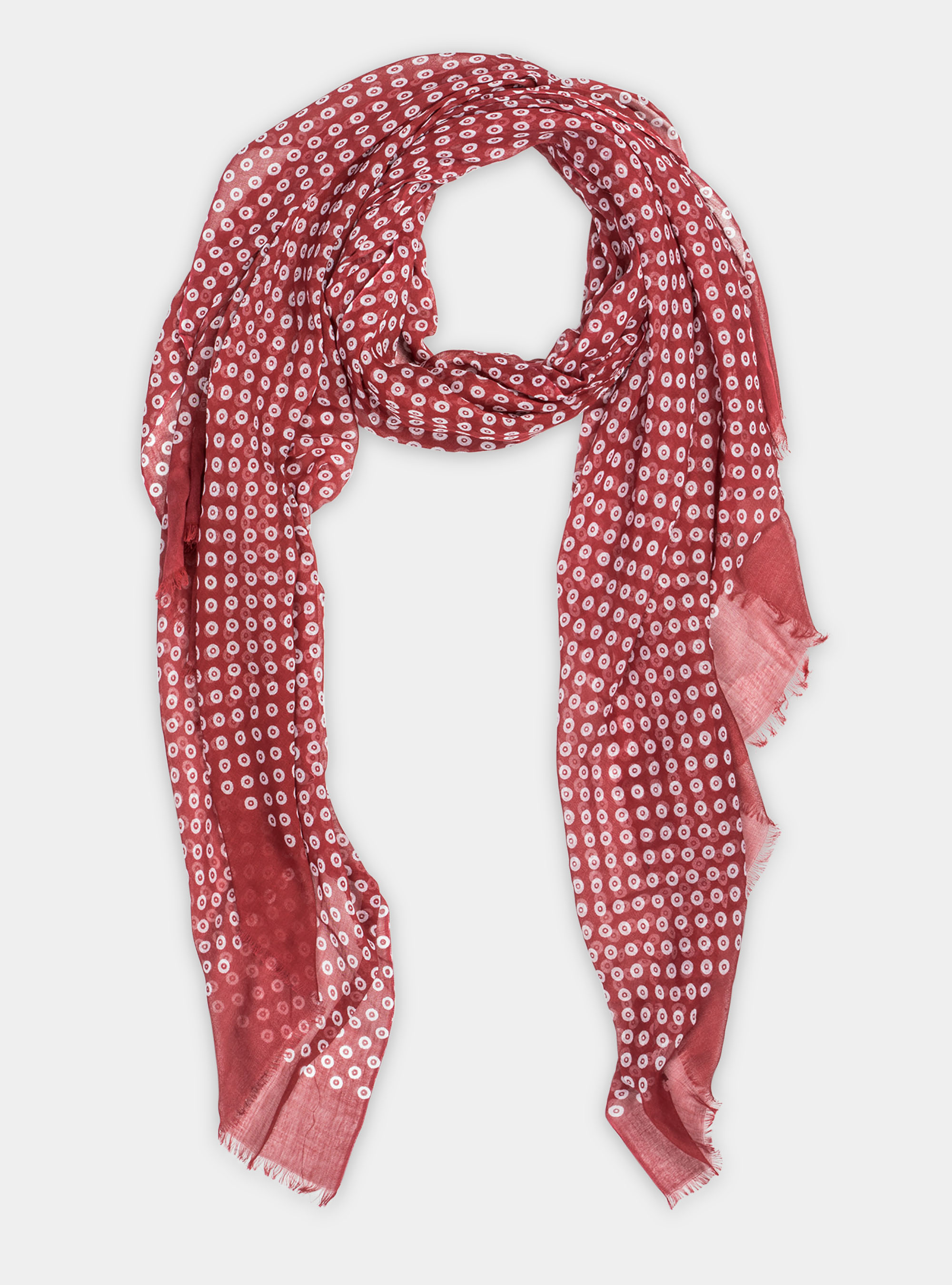 Echarpe en coton de fantaisie, ROUGE